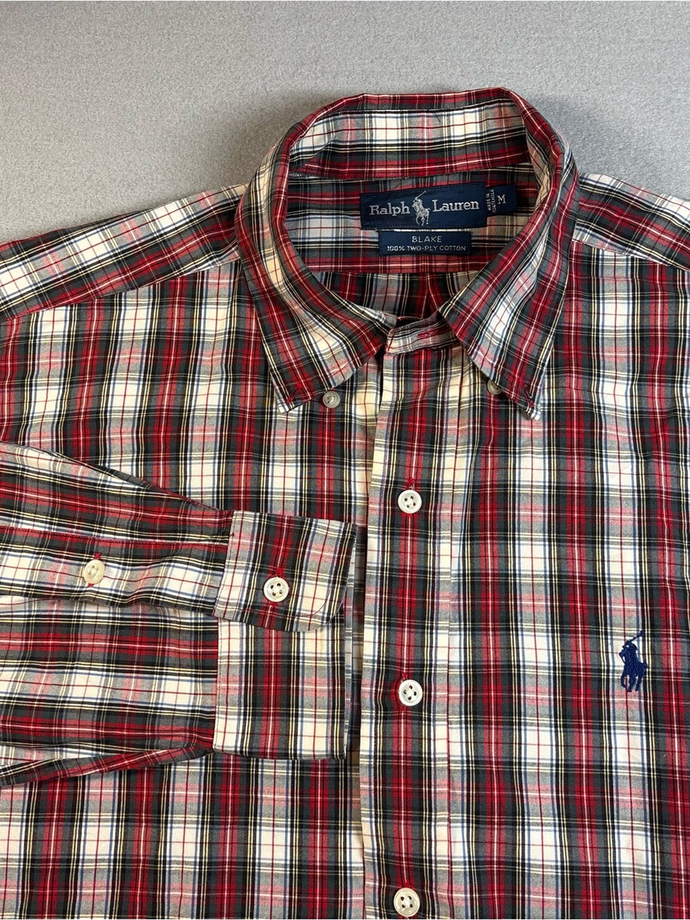 Ralph Lauren Men’s Red Plaid Button-Down Shirt